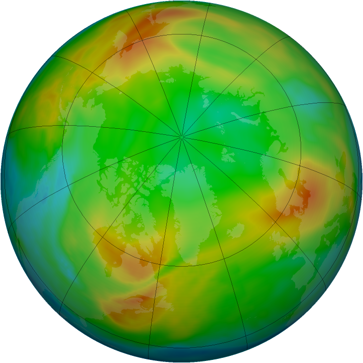 Arctic ozone map for 21 January 2005